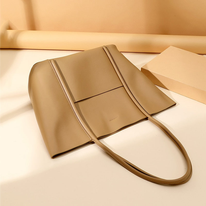 Large Luxury Leather Shoulder Bag Women Tote Bag
