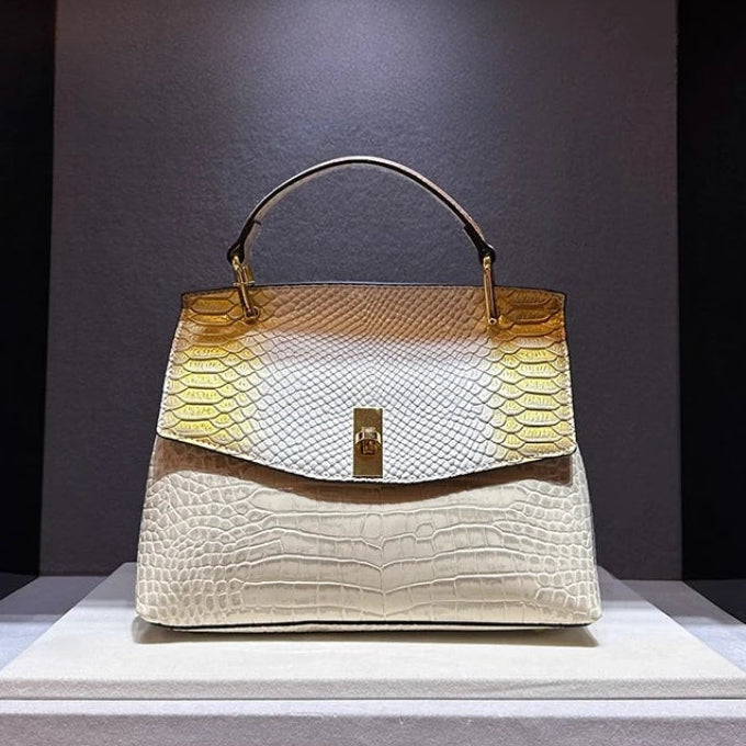 Luxury Crocodile Print Synthetic Leather Crossbody Bag for Women