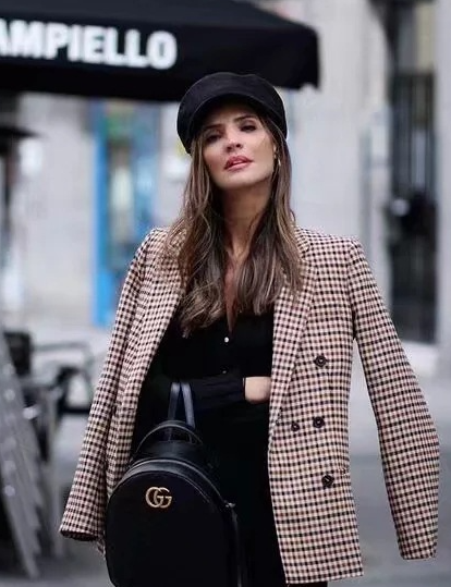 Marketplace Pocketed Houndstooth Blazer