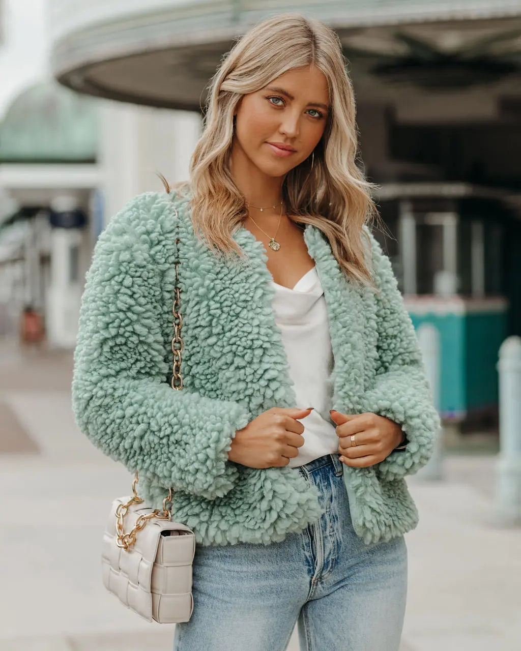 Madrid Pocketed Faux Fur Jacket