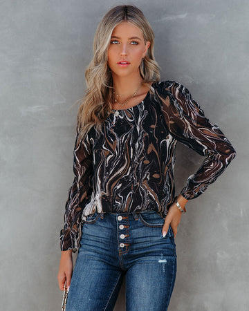 Marble Printed Blouse