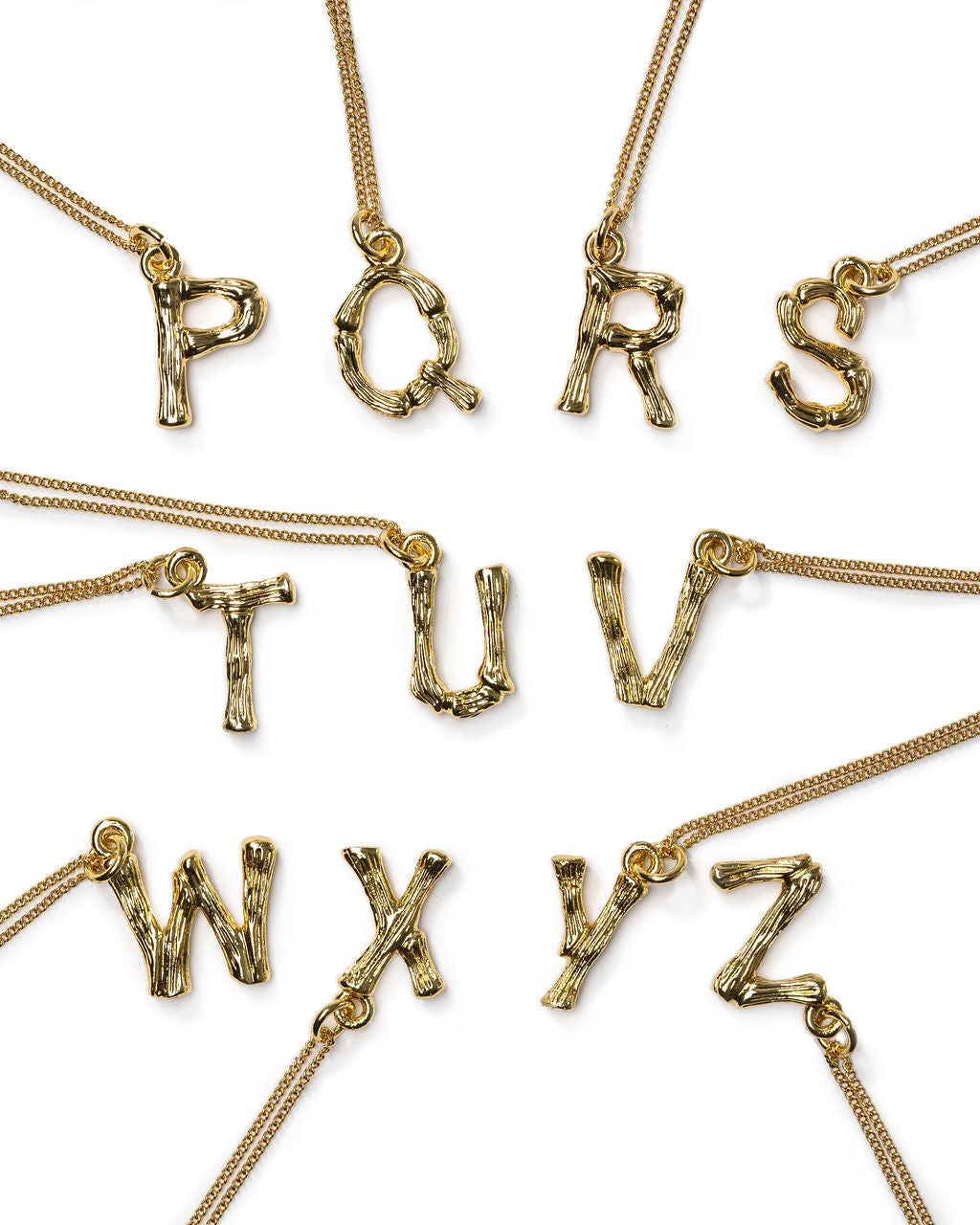 Marrin Costello - Bamboo Initial Pendant Necklace