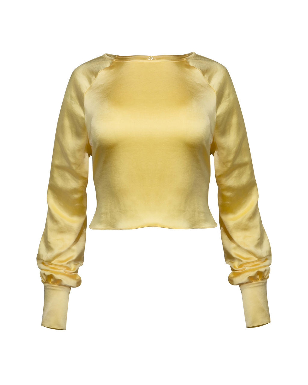 Naya Satin Crop Blouse - Yellow