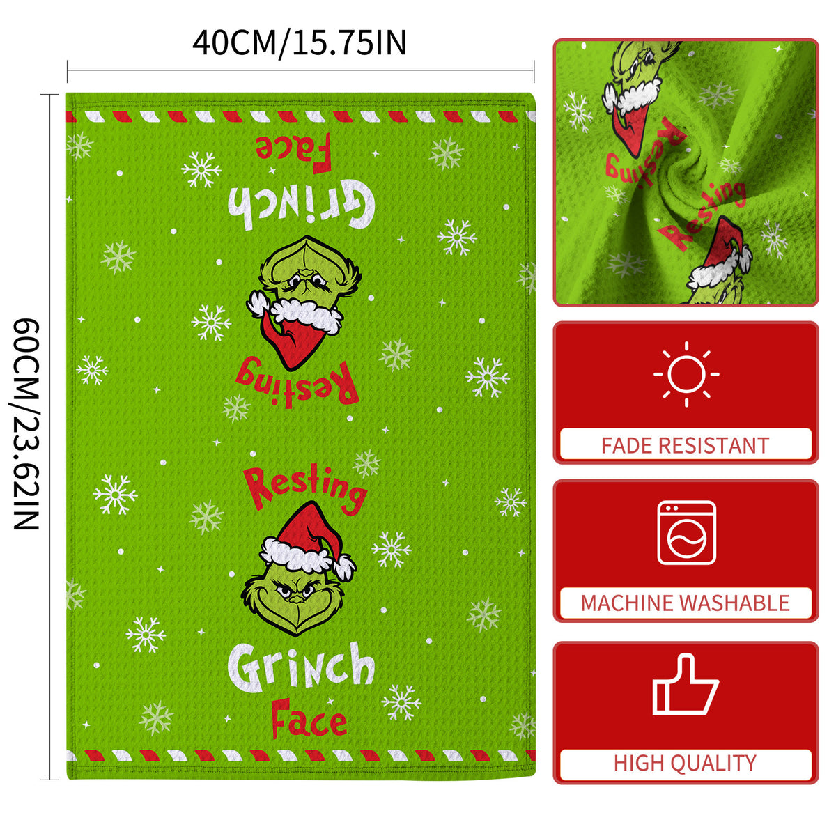 Grinch Christmas Kitchen Towel