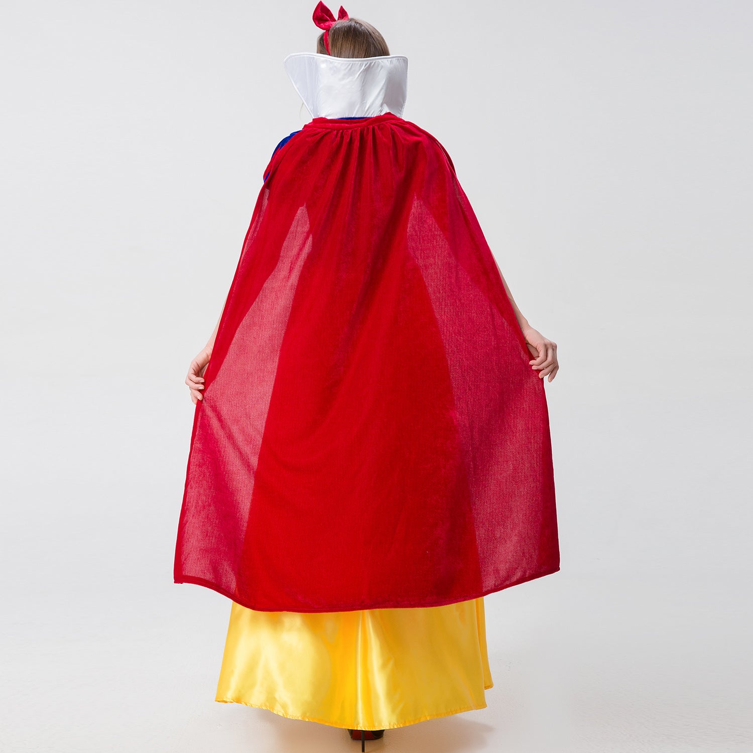 Adult Halloween Costume - Snow White Cosplay Dress with Short Sleeves and Long Skirt