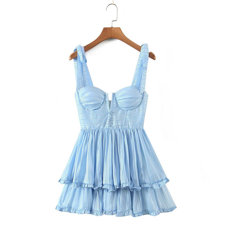 Sweety Summer Cake Style Backless Mini Dresses--Free Shipping at meselling99