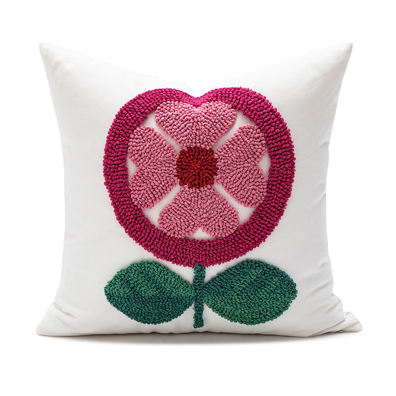 Valentine's Day Embroidered Throw Pillow Cover