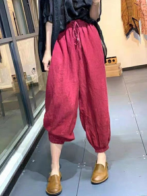 Women's Linen-Cotton Casual Pants