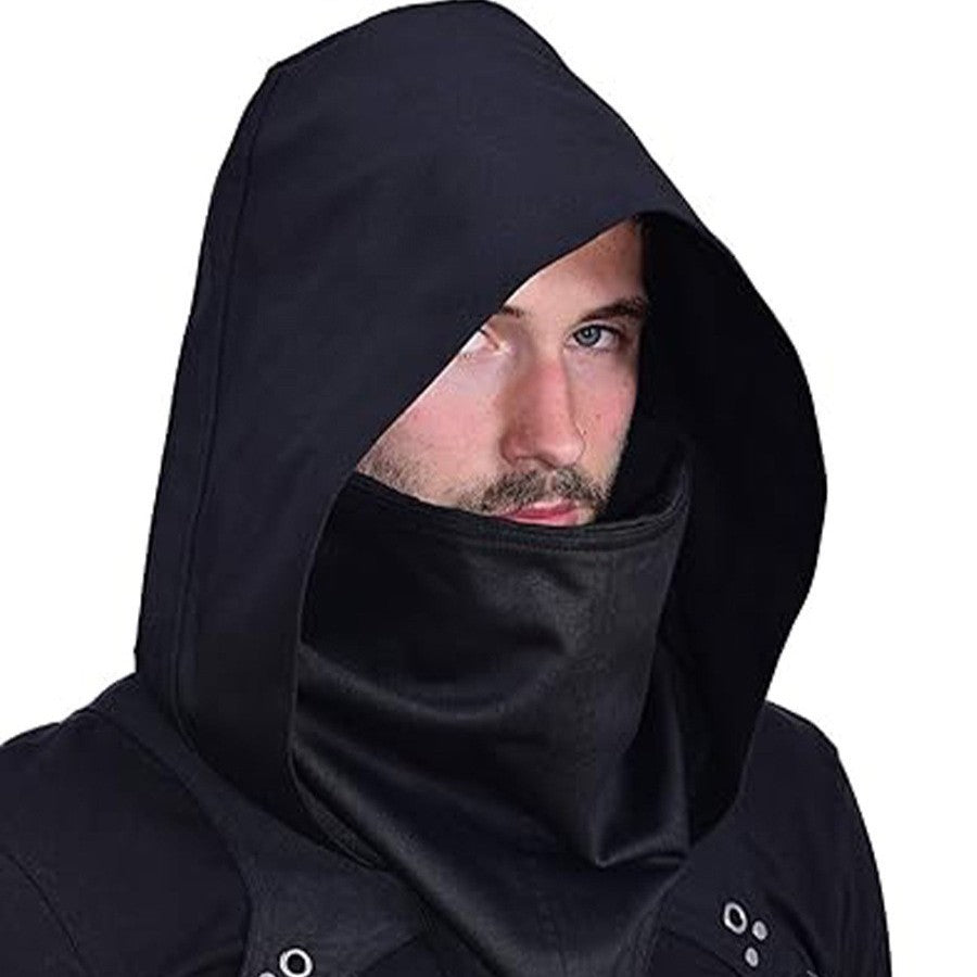 Cyberpunk Hooded Cloak - Medieval Cosplay Costume for Halloween