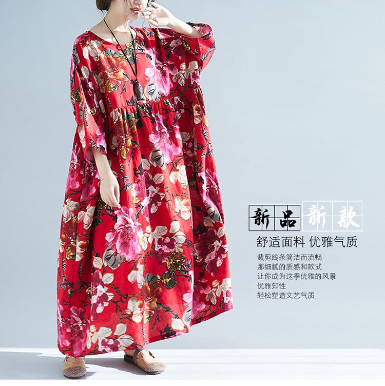 Women Plus Sizes Long Dresses-Dresses-Free Shipping at meselling99