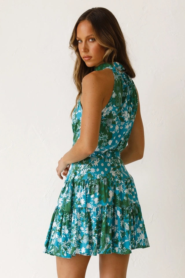 Casual Women Summer Halter Short Dresses