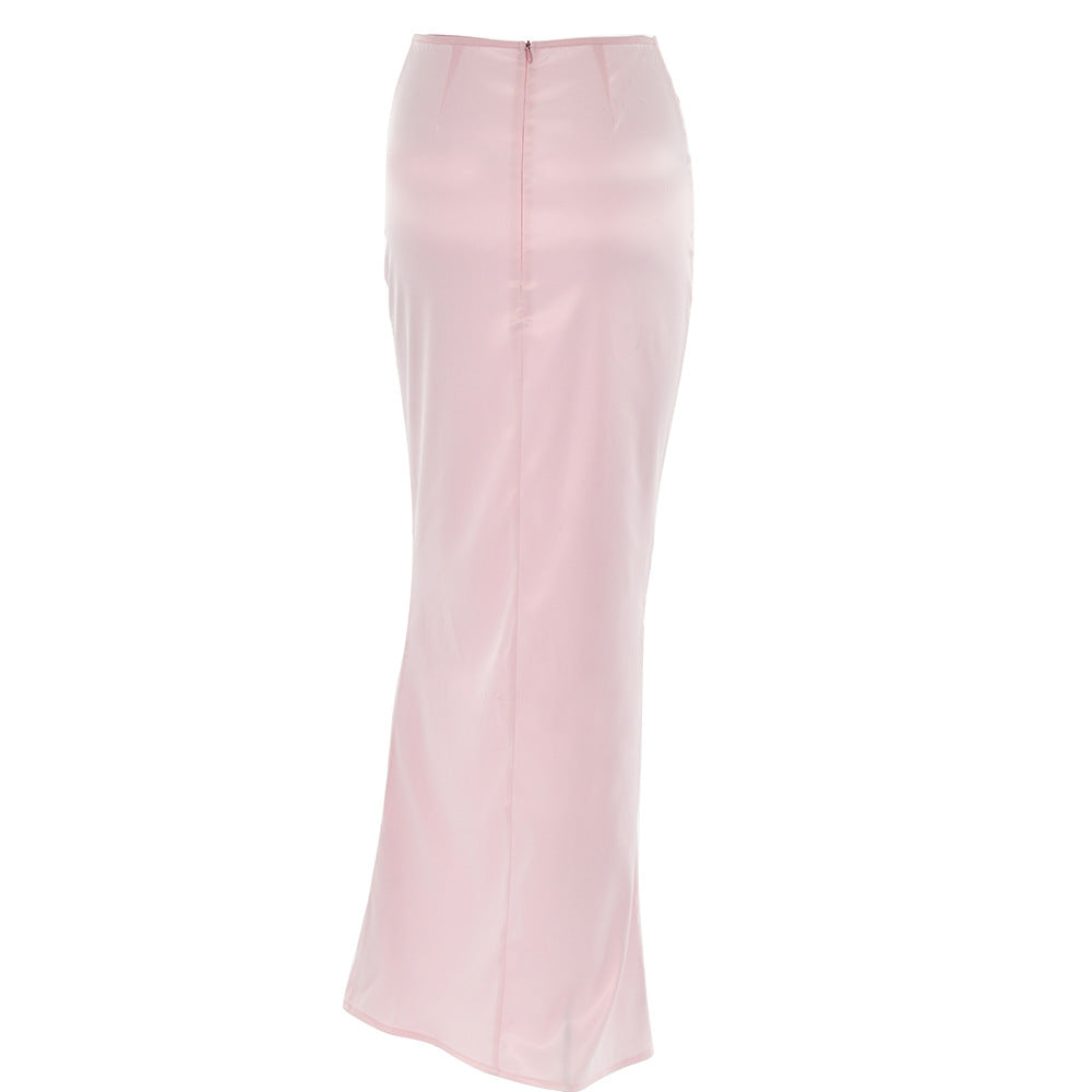 Sexy Women Satin Bodycon Summer Long Skirts