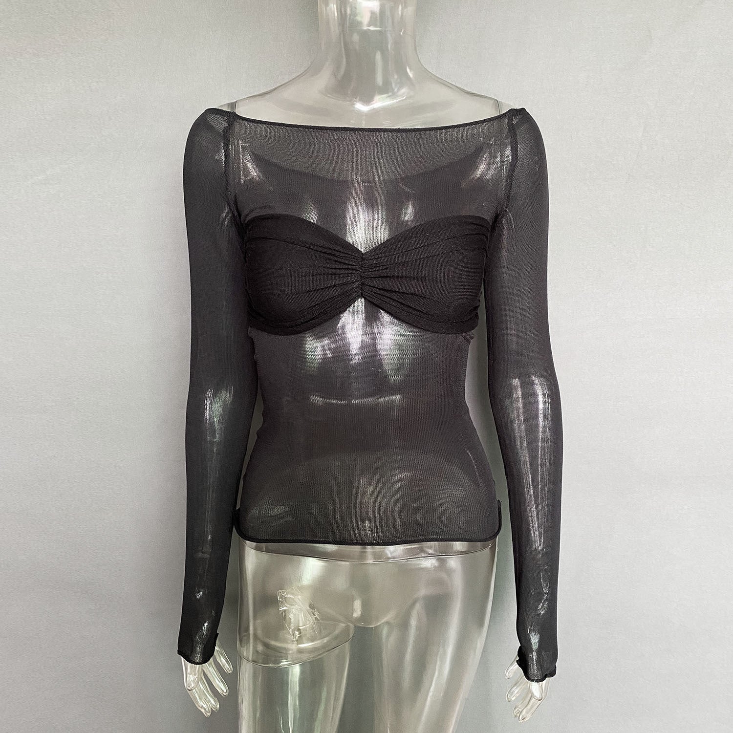 Sexy Off The Shoulder See Through Women Tops