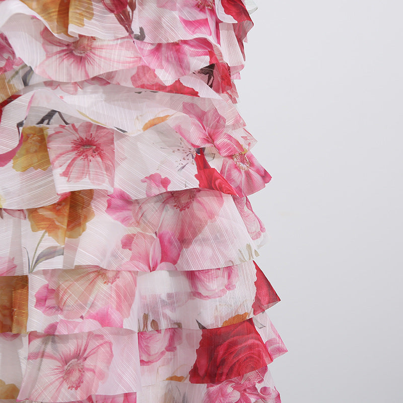 Elegant Off-Shoulder Ruffle Bustier Maxi Dresses