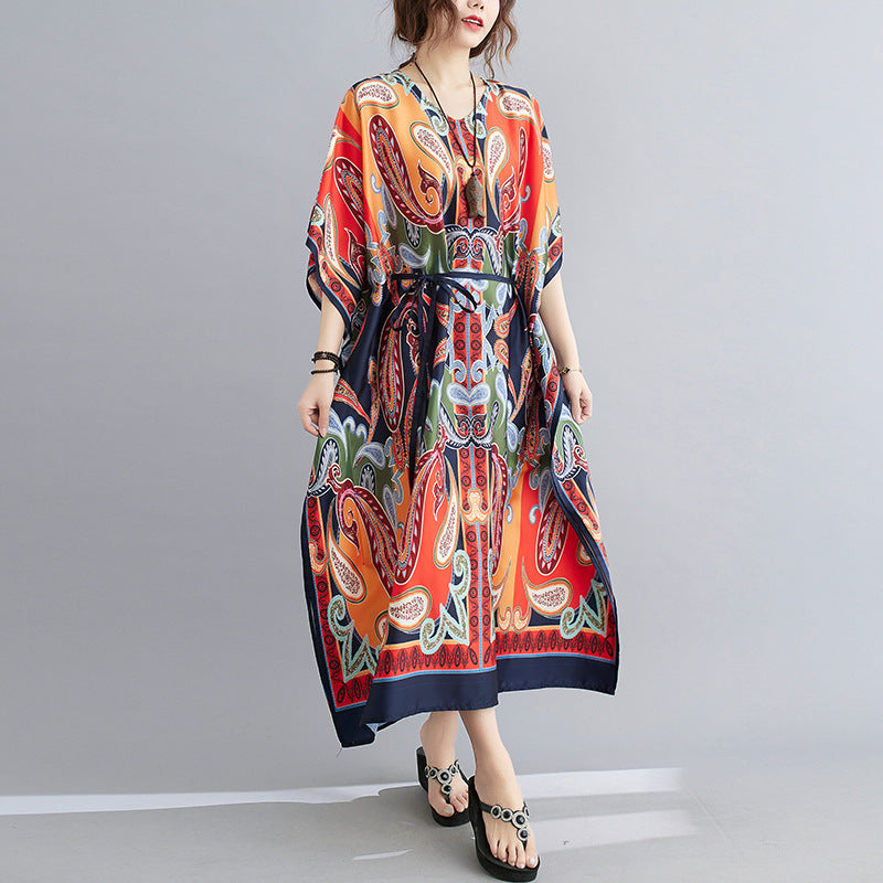 Casual Summer Plus Sizes Long Loose Dresses-Dresses-The same as picture-One Size-Free Shipping at meselling99