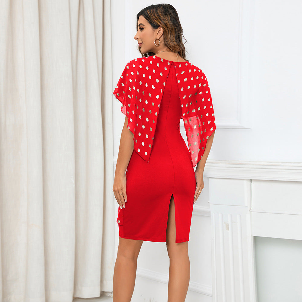 Casual Chiffon Polka Dot Print Party Dresses-Dresses-Free Shipping at meselling99