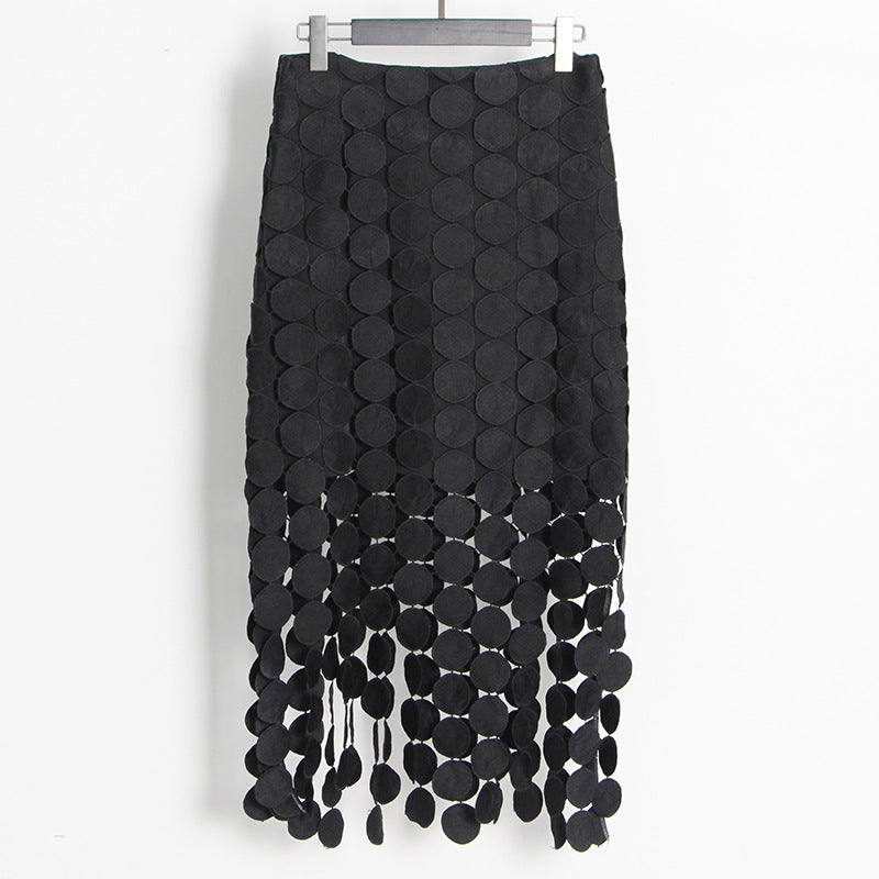 Embroidery Tassel High-End Bodycon Skirt