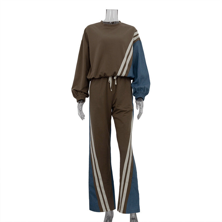 Women's Color-Block Sweatsuit Set