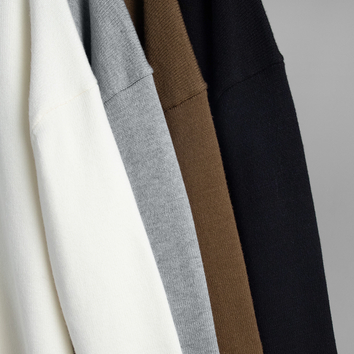 Classic Relaxed-Fit Dark Crewneck Sweater