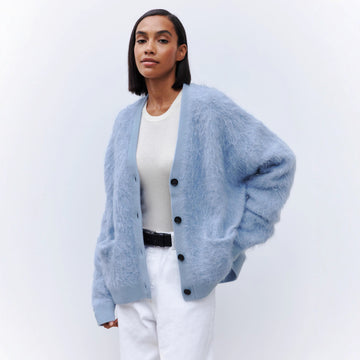 Women's Lazy Style Mink Sherpa Cardigan