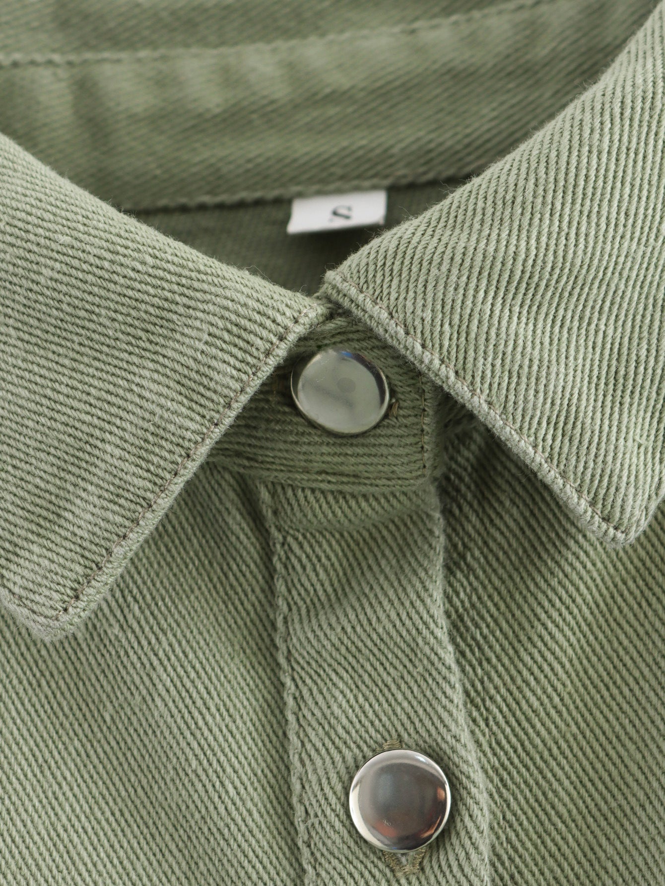 Women's Solid Color Oversized Pocket Sleeveless Polo Collar Denim Shirt Top