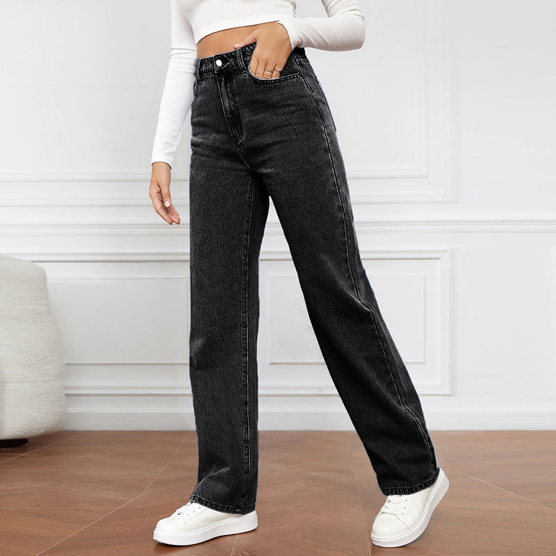 High-Waist Stretch Denim Jeans