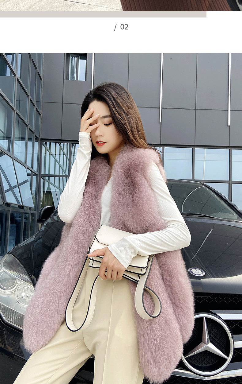 Fashion Artificial Fox Fur Vest