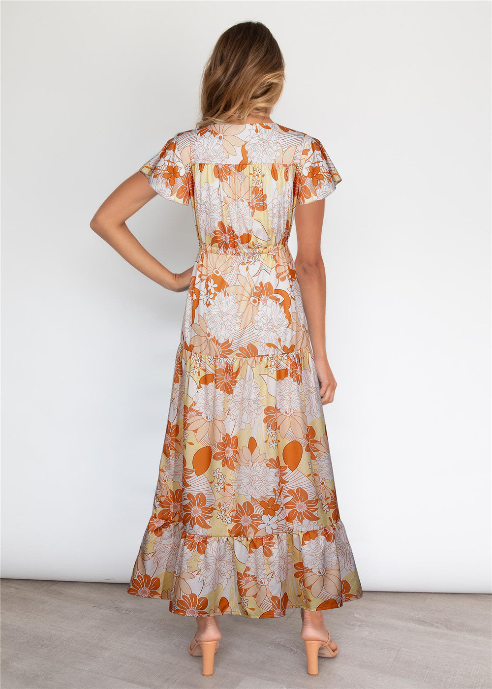 Summer Casual Foral Print Long Holiday Dresses