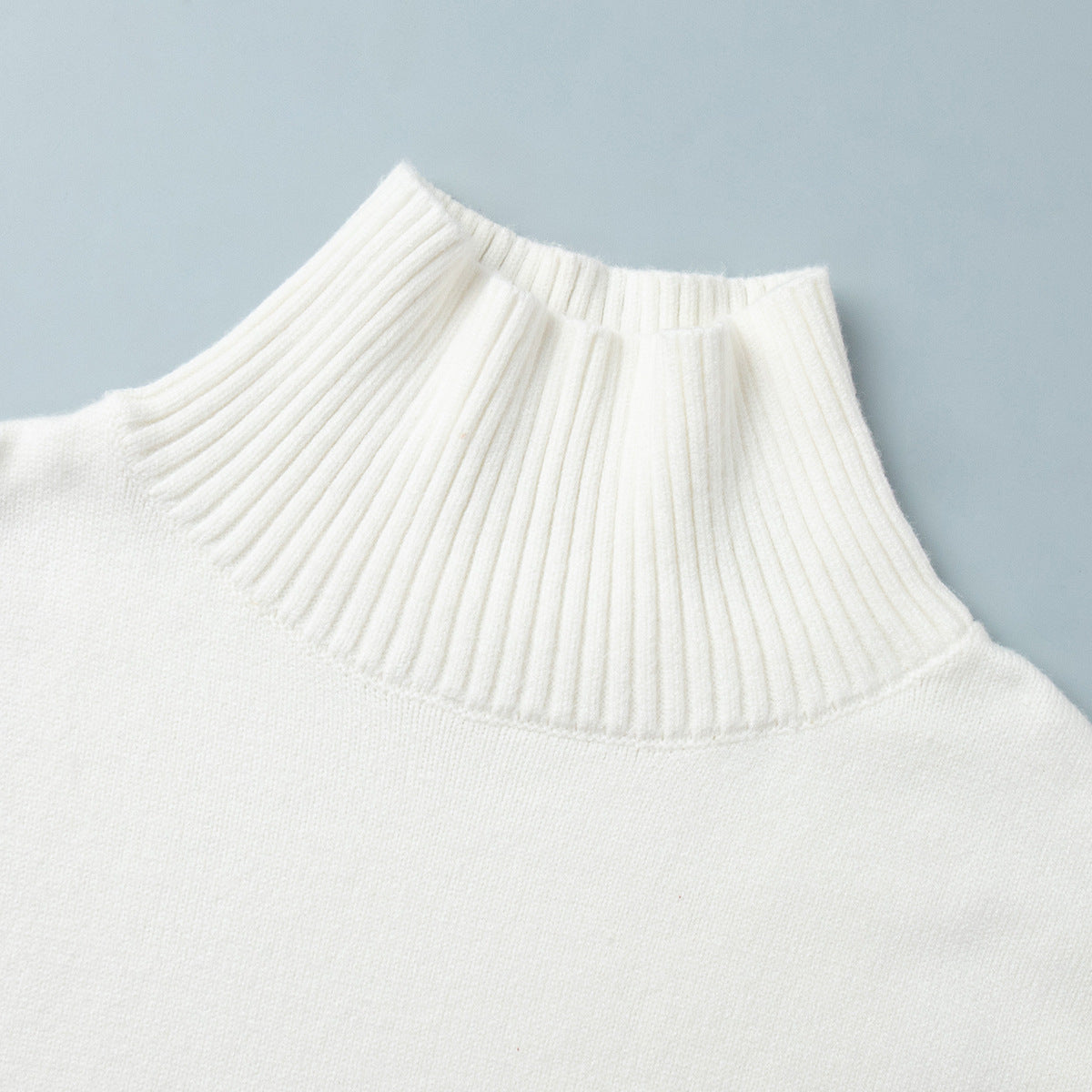 Women's Oversized Solid Color High Neck Sweater