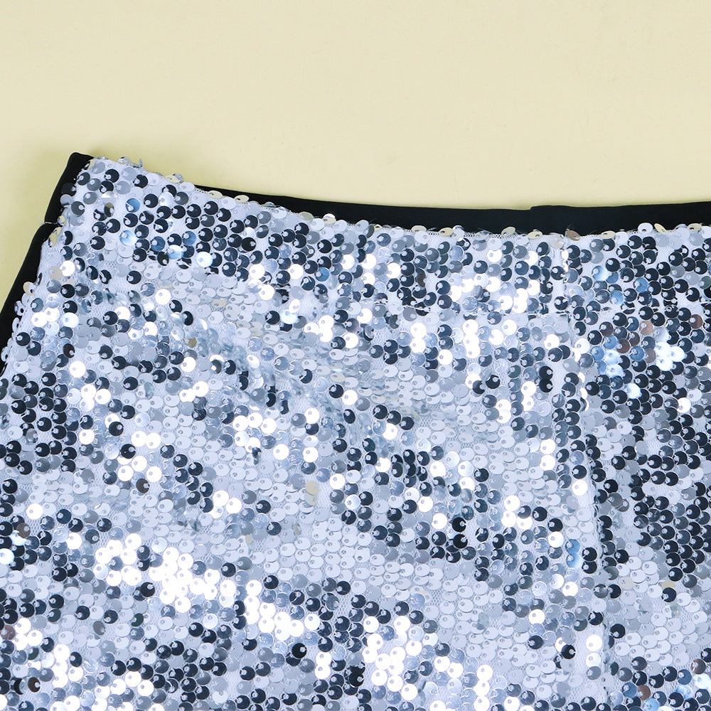 Sexy Bodycon Sequined 3pcs Short Dresses-Party Dresses-Free Shipping at meselling99