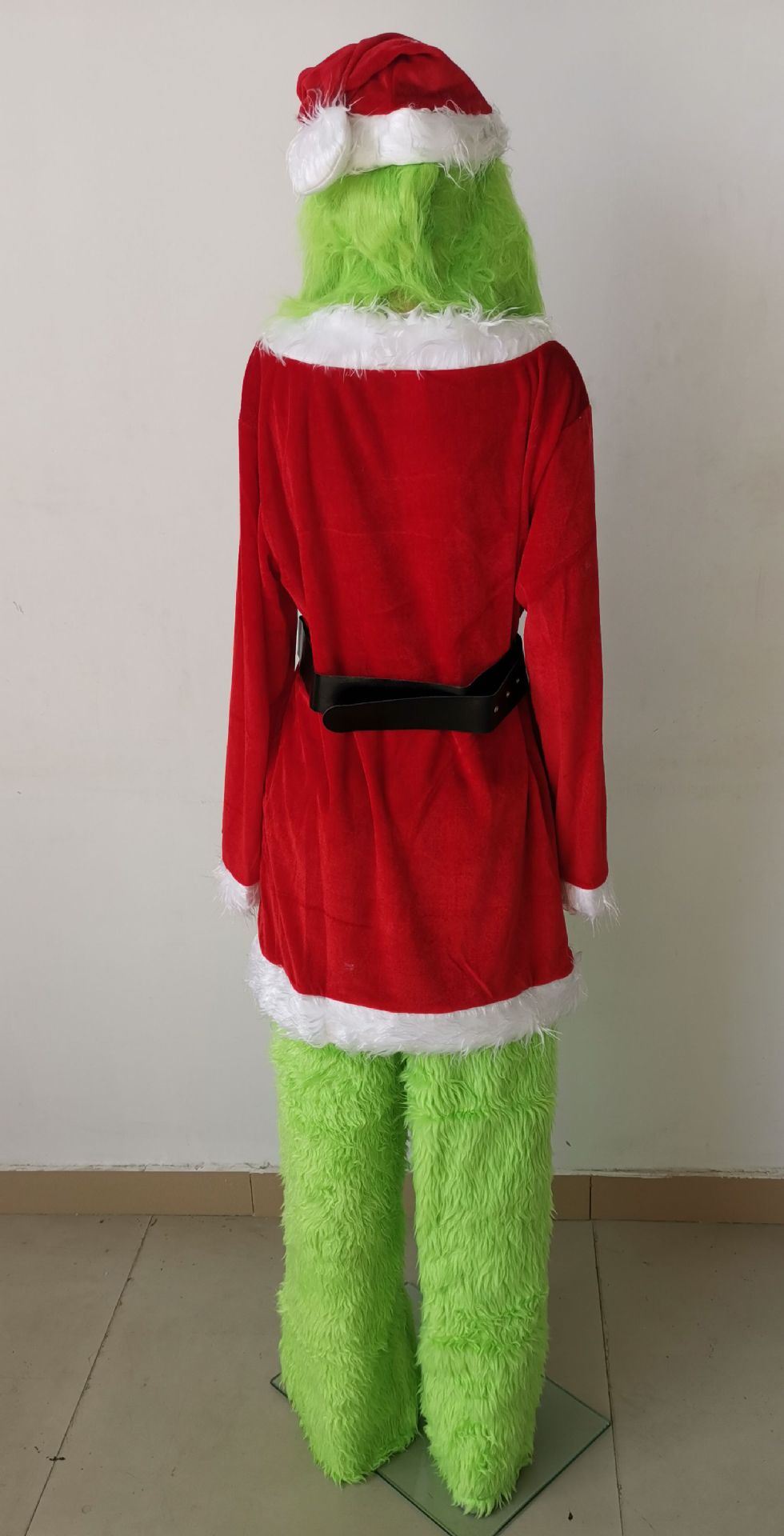 Halloween Grinch Costume with Santa Pants