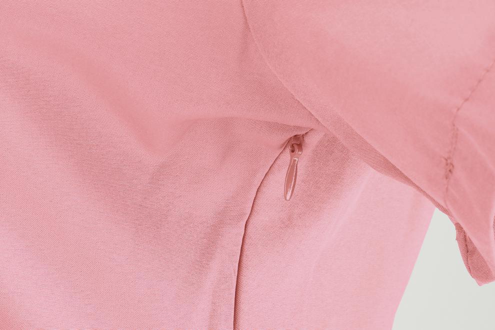 Women's Summer Party Dress with Notch Lapel and Flared Hem