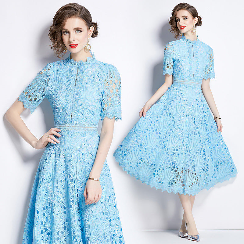 Elegant Vintage Lace Maxi Dress