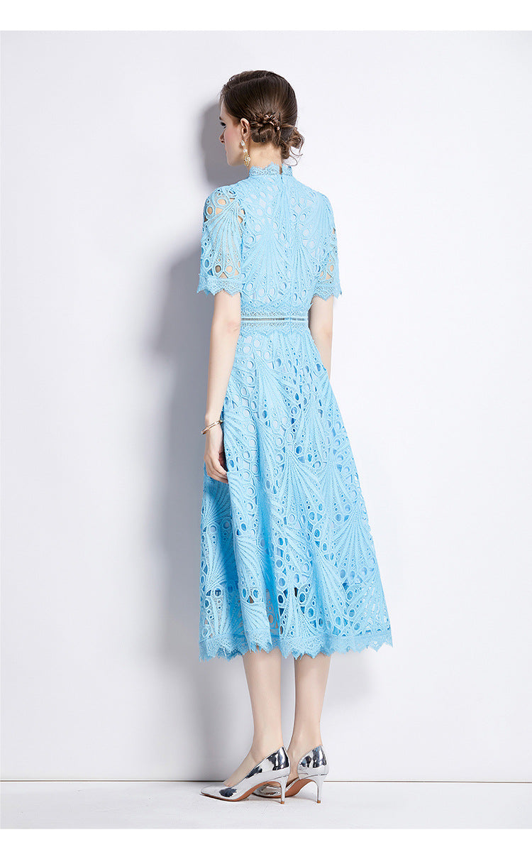 Elegant Vintage Lace Maxi Dress