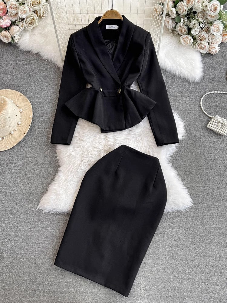 Fashion Long Sleeves Blazers and Sheath Skirts for Women