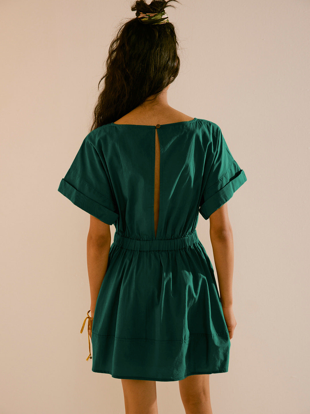 Summer Elastic Waist Short Vacation Dresses