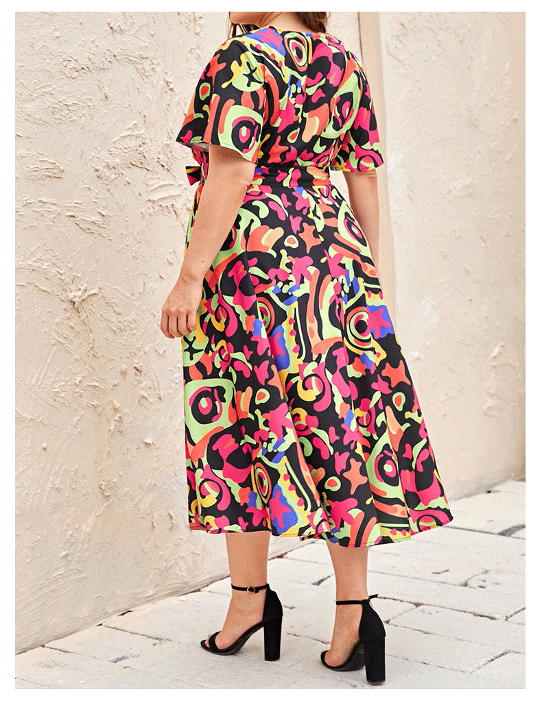 Summer Short Sleeves Plus Sizes Dresses-Dresses-Free Shipping at meselling99