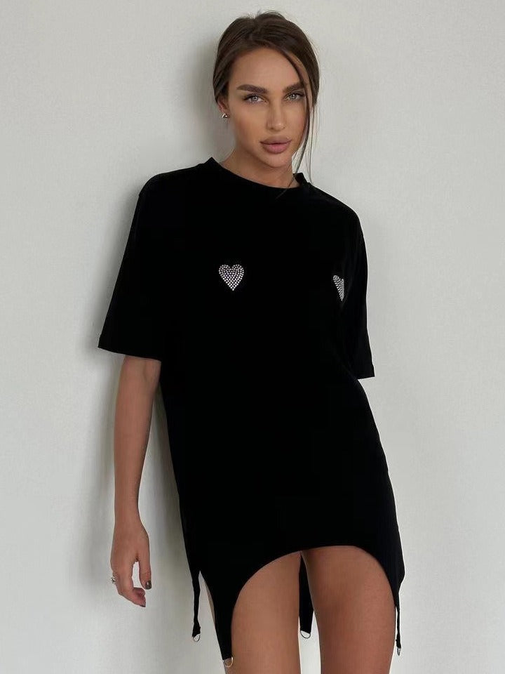 Designed Irregular Short Sleeves T Shirts