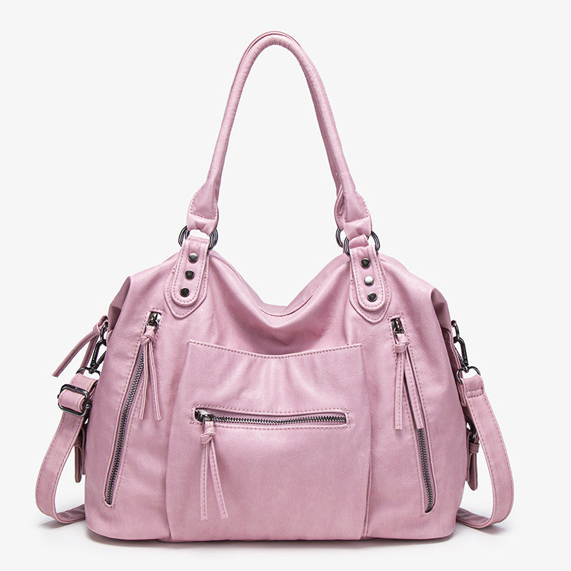 Retro PU Leather Tote Bag