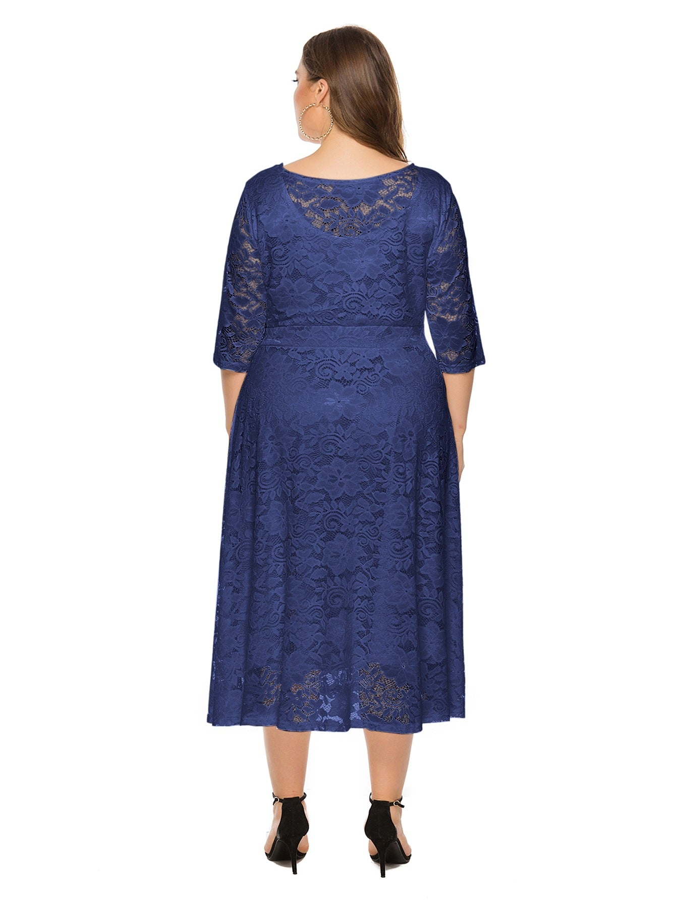 Plus Size Lace Evening Dress