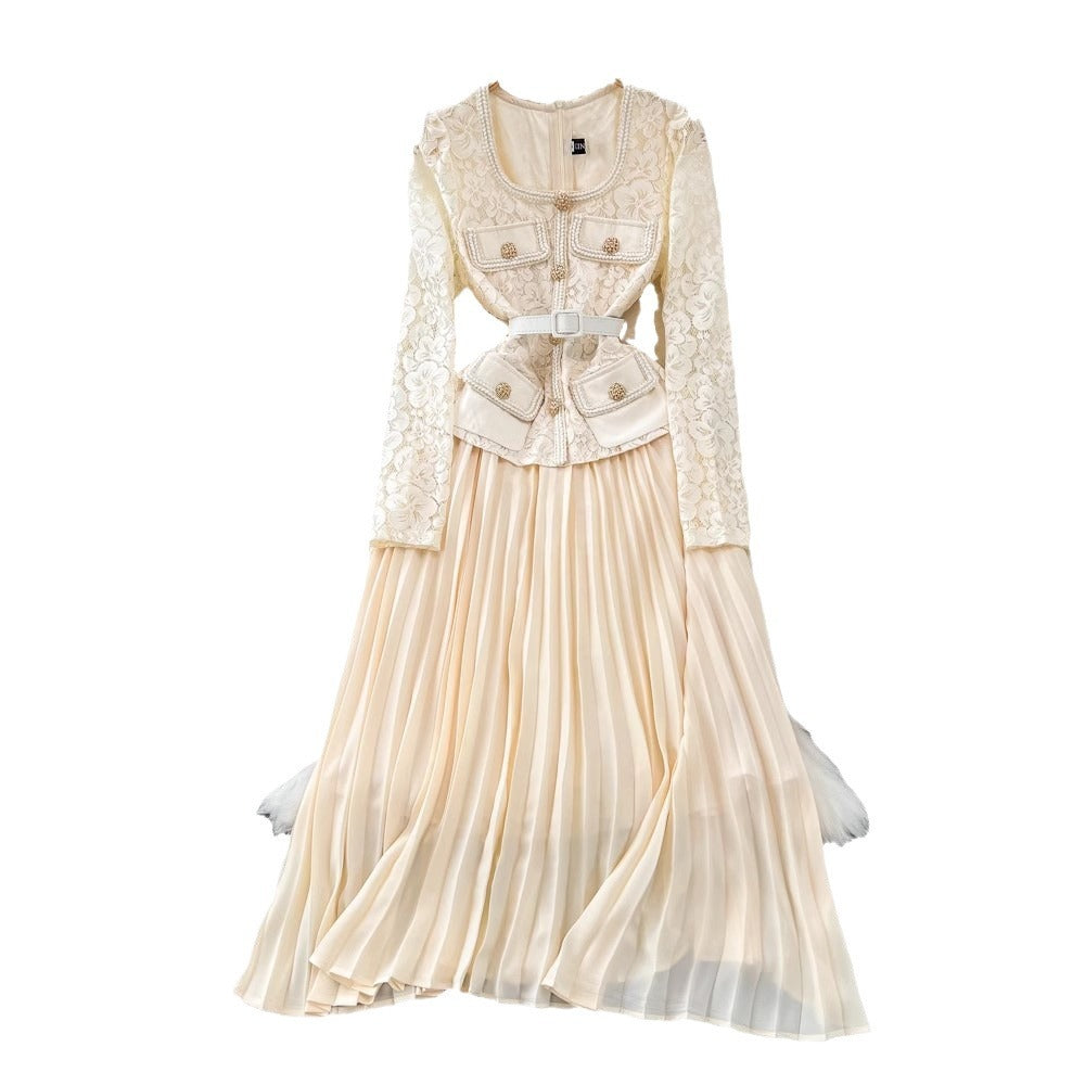 Luxury Square Neckline One Piece A Line Lace Dresses