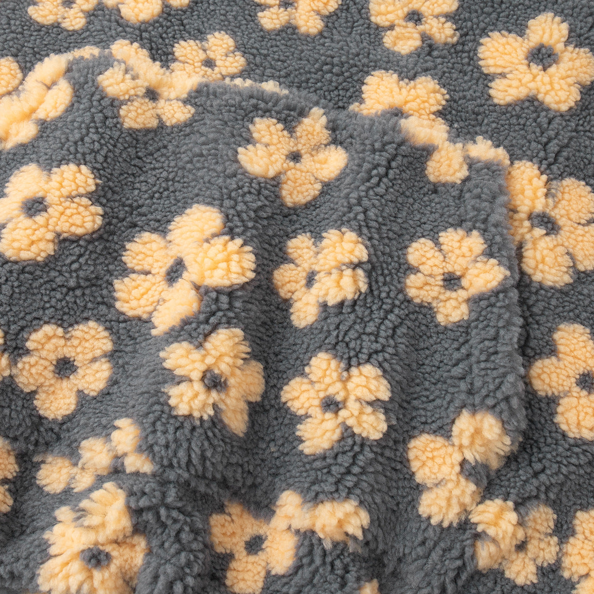 Women's Floral Print Sherpa Hoodie