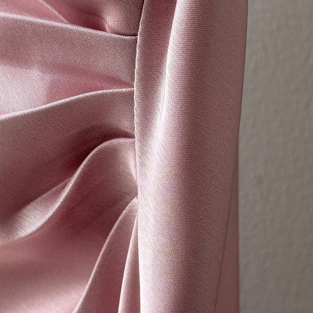 Satin Slip Dress – Elegant A-Line Maxi Dress with Adjustable Straps