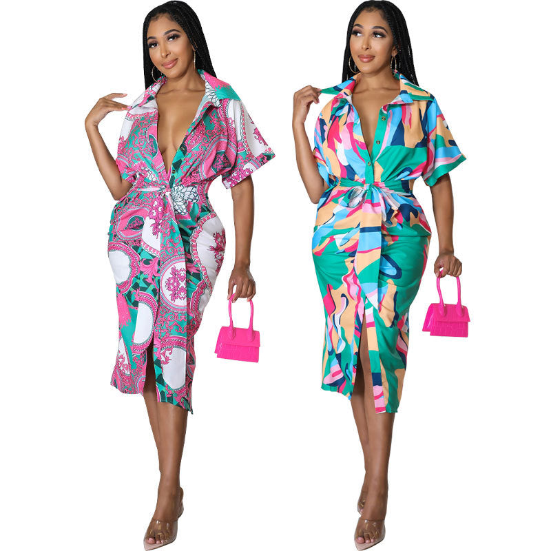 Summer Plus Sizes Shirts Dresses for Women