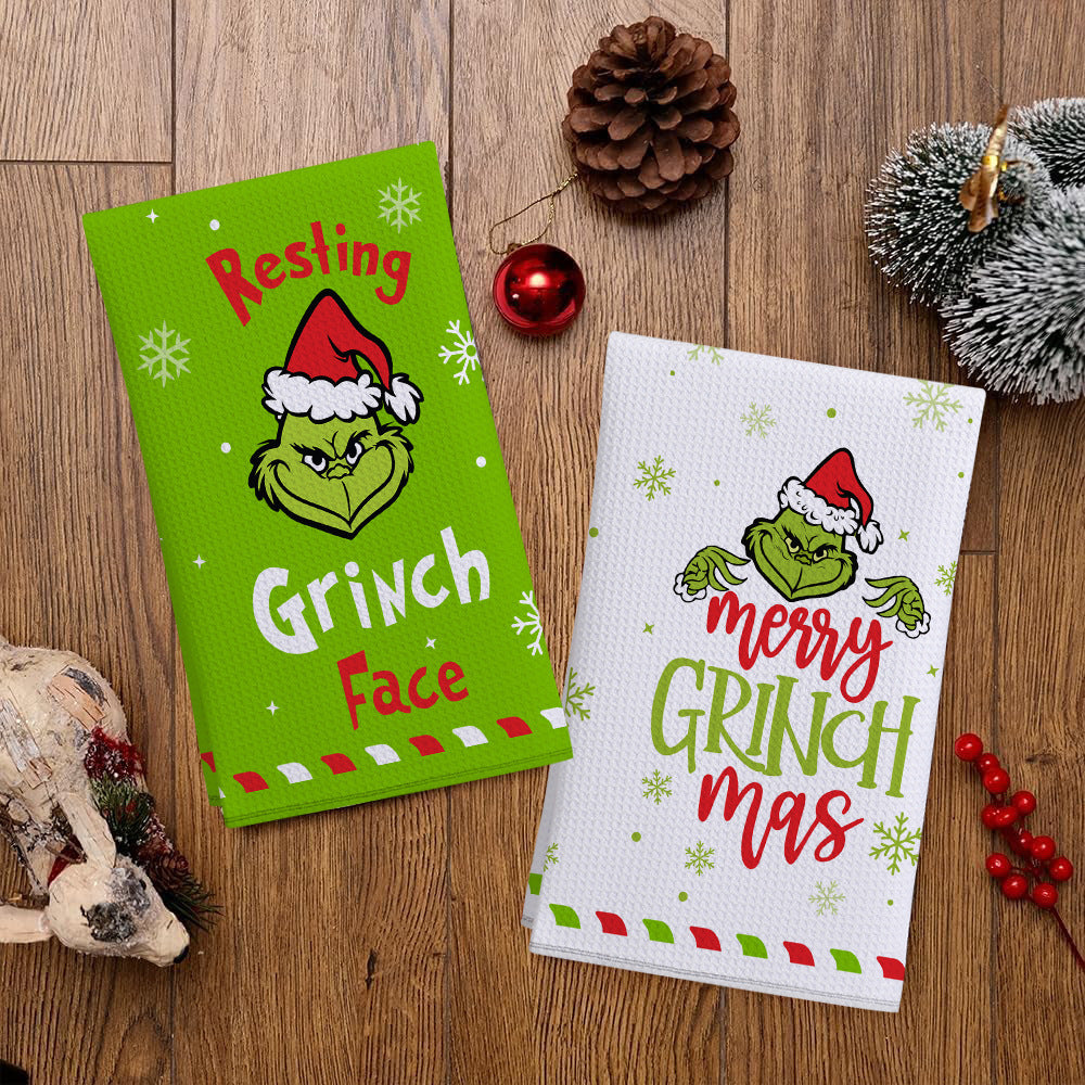 Grinch Christmas Kitchen Towel