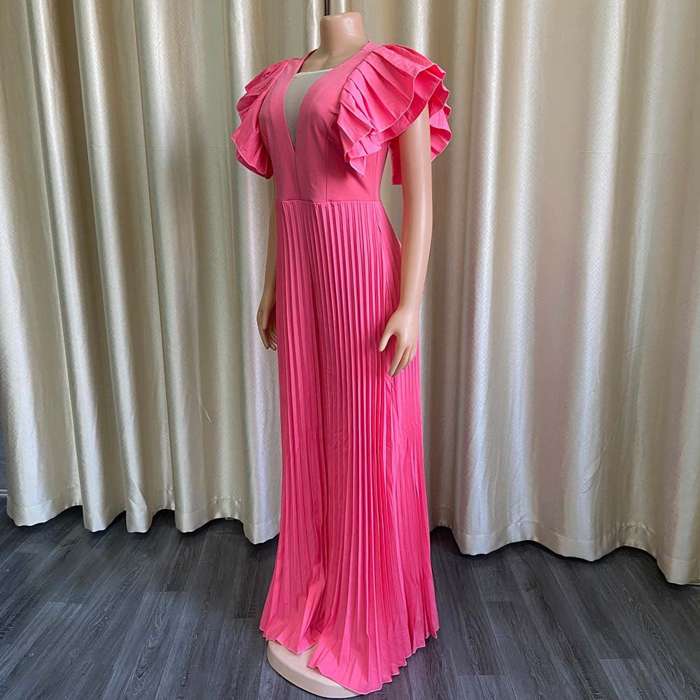 Sexy Deep V Neck Women Long Jumpsuits-Suits-Free Shipping at meselling99