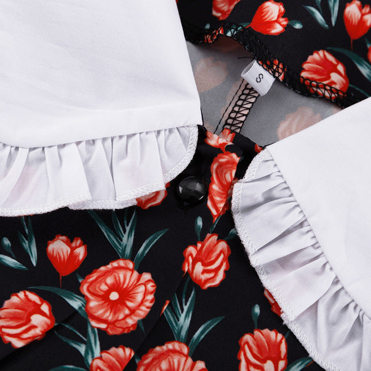 Women's Elegant Floral Print Dress