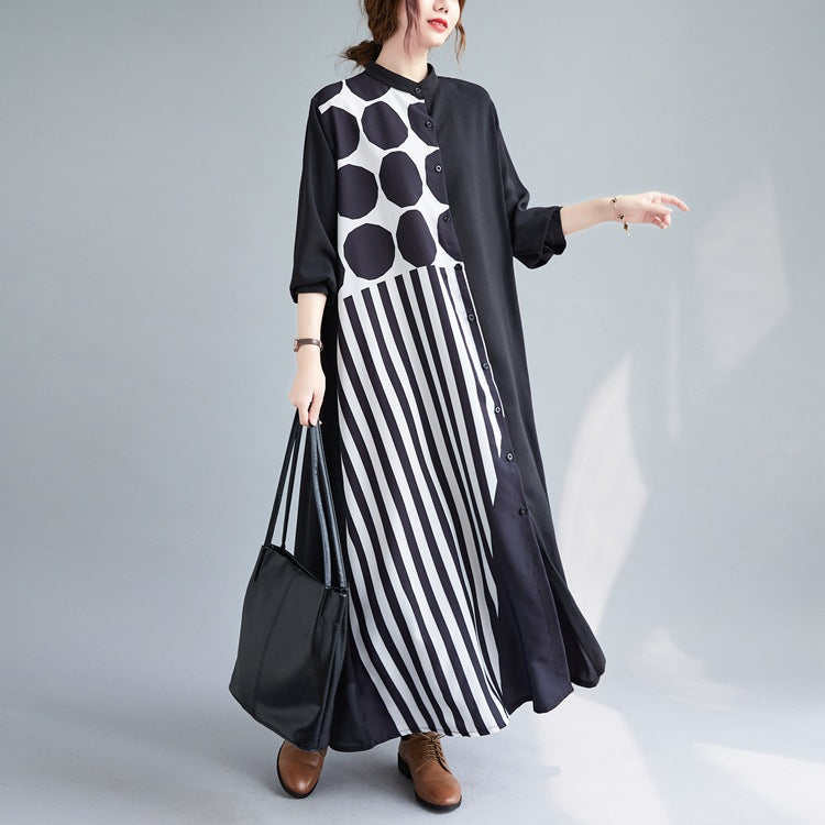 Black Plus Sizes Women Shirts Long Dresses-Dresses-Black-One Size-Free Shipping at meselling99