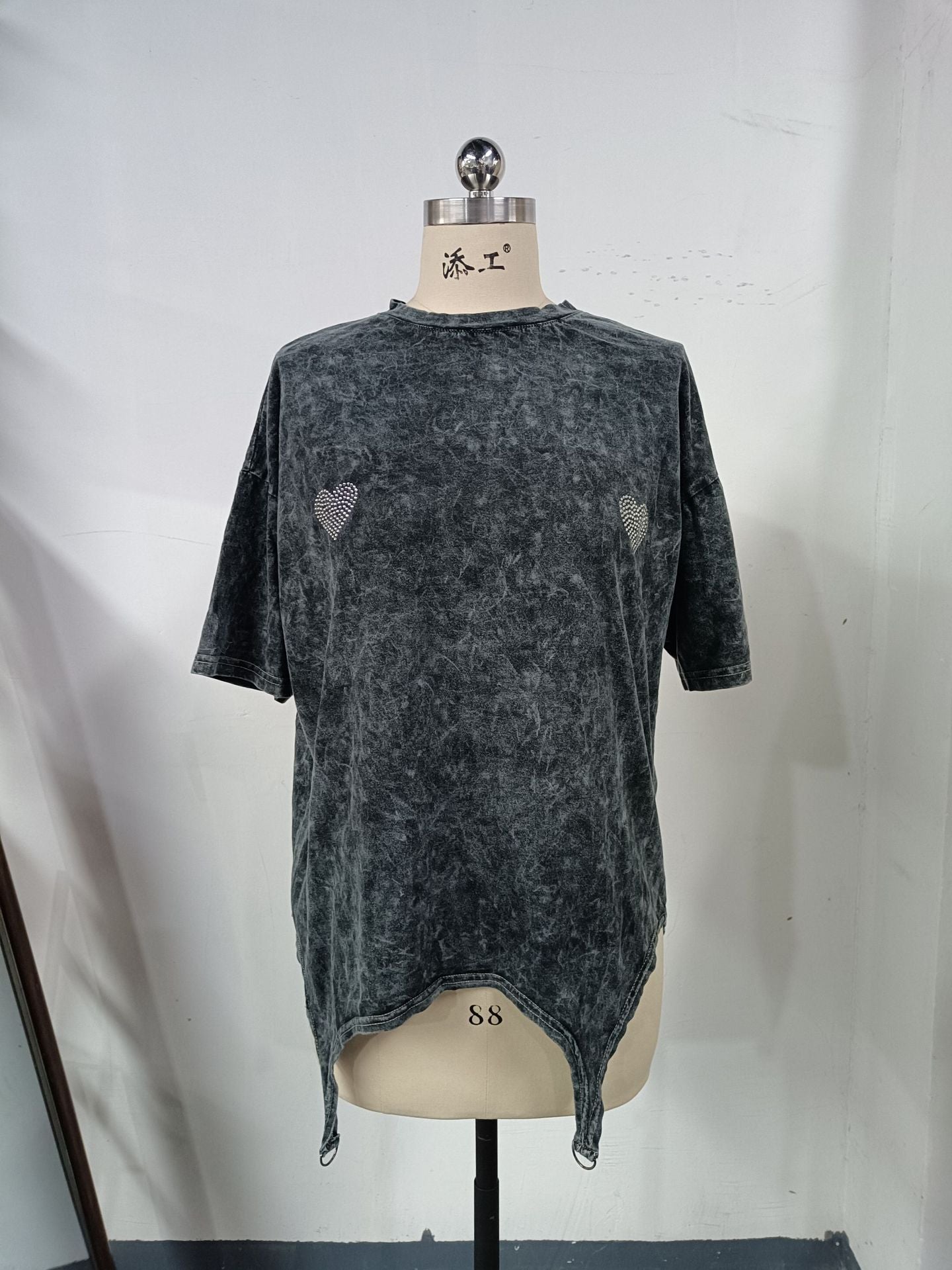 Designed Irregular Short Sleeves T Shirts