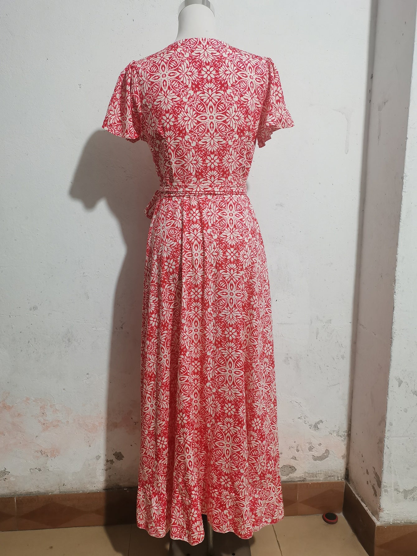 Summer V Neck Short Sleeves Beach Dresses